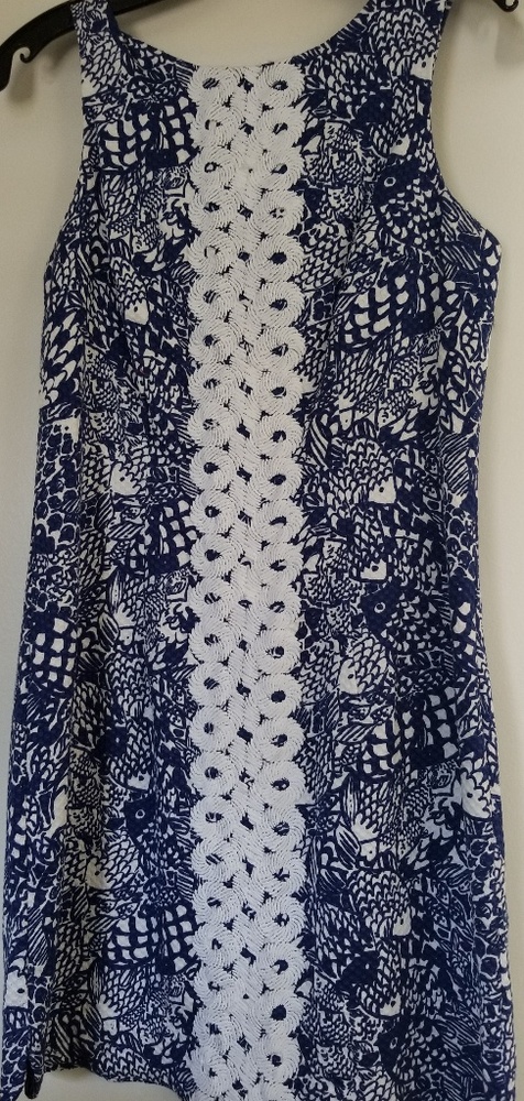Lilly Pulitzer - blue & white mini- sun dress